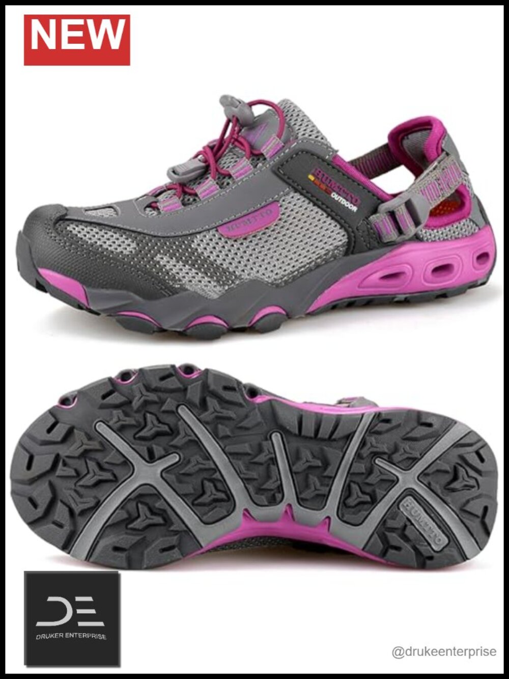Women's Amphibious Water Shoes - Closed Toe Hiking Sandals Quick Drying Aqua